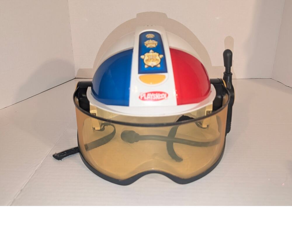 Playskool Talking Police Helmet with Lights and Sirens Cop Costume READ